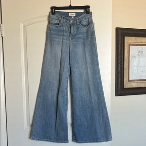 Frame Denim Light Wash Wide Leg Jeans
